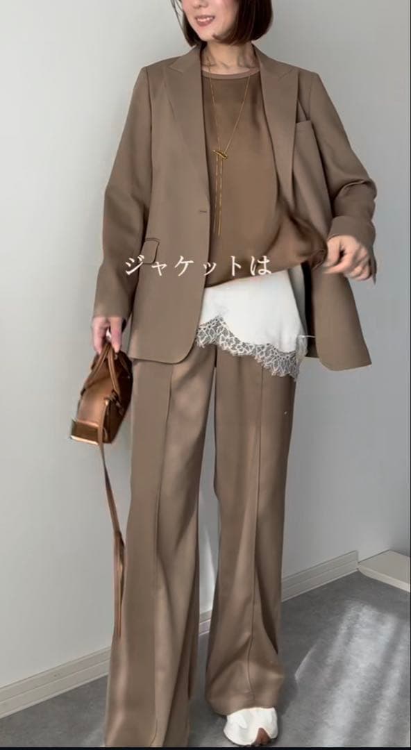 【新品】UNIQLO C テーラードジャケット&イージーワイドパンツセットアップ