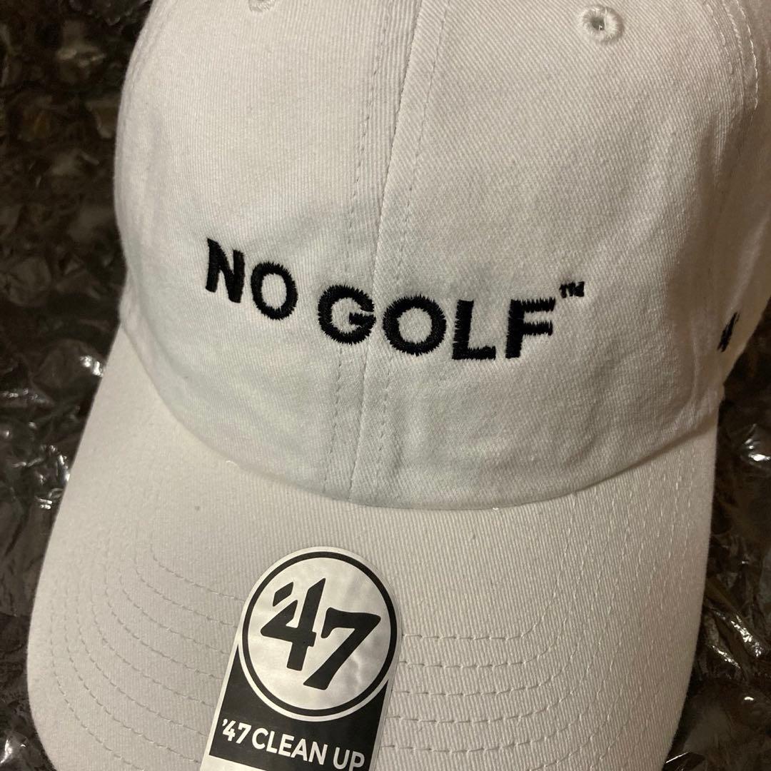 ワクワク　NO COFFEE NO GOLF ホワイト　キャップ
