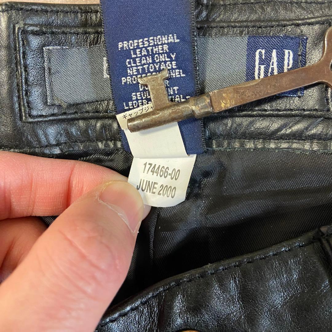 90s Old Gap レザーパンツ W33L30 boot fit 山田蓮着用