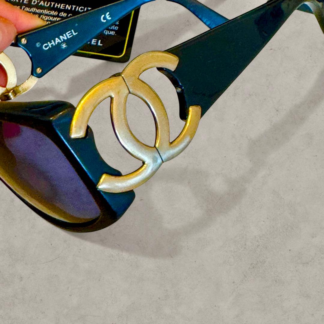 ワ*2様 【激レア】CHANEL サングラス ココマークブラック ゴールド サイ