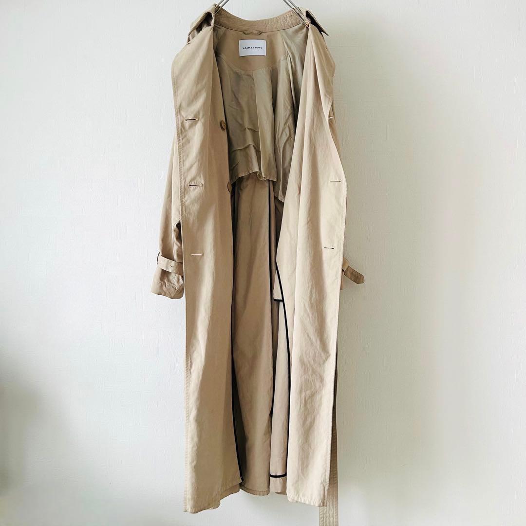 ADAM ET ROPE ロングトレンチコート 38 ベージュ
