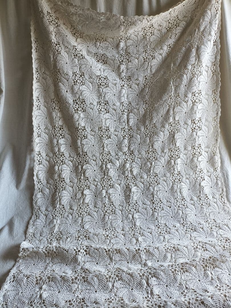 Vintage　クロッシュレース編み　カバー　テーブルクロス