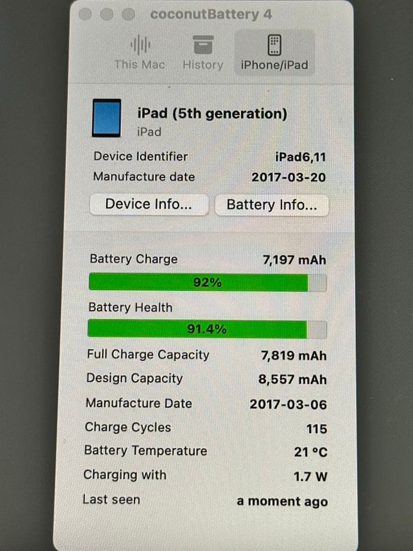 Apple iPad (第5世代) スペースグレイA1822 Wi-Fiモデル