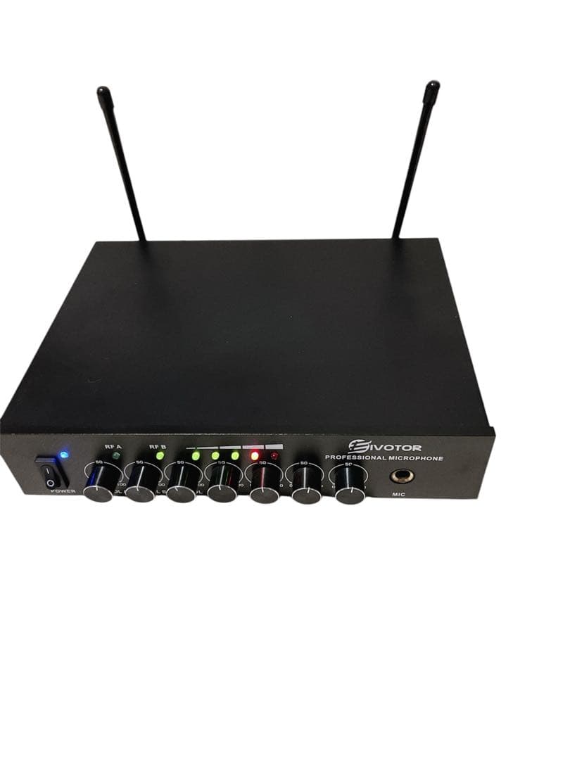 EIVOTOR デュアルチャンネル ワイヤレスマイクシステム 2本セット