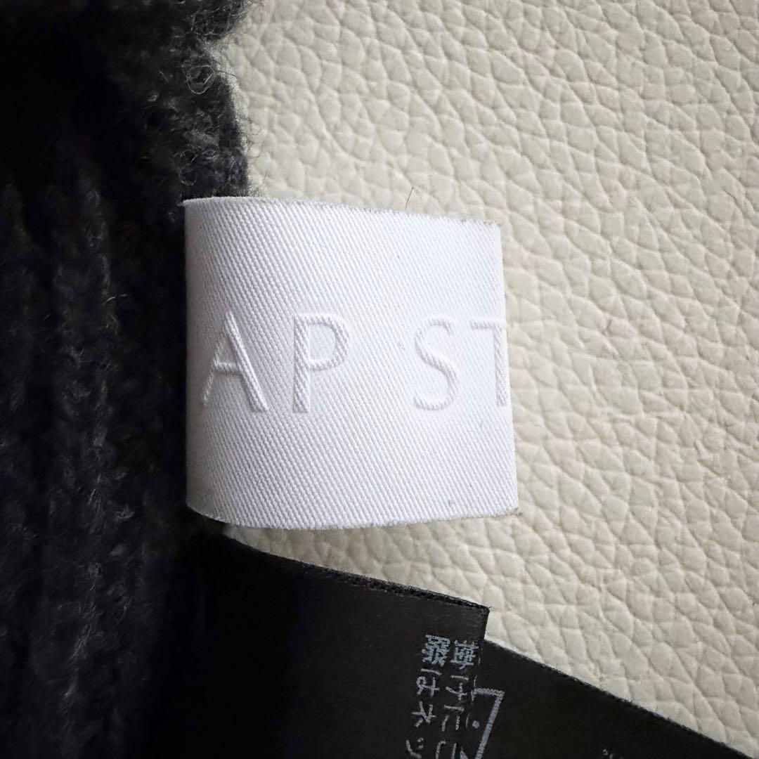 カシミヤ混 【AP STUDIO】リブニット ケープ ウール リブ スヌード
