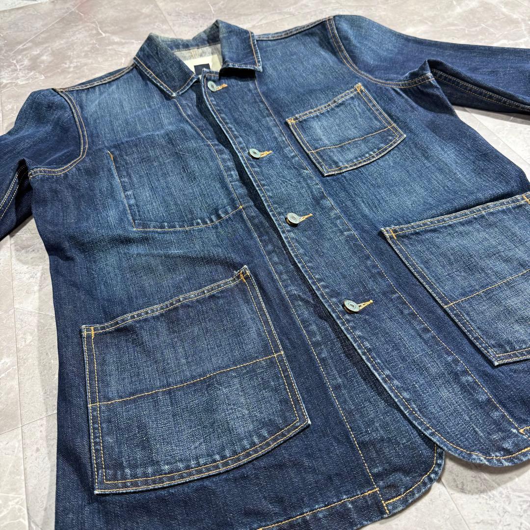 90s 00s OLD GAP デニム カバーオール チョアジャケット 濃紺