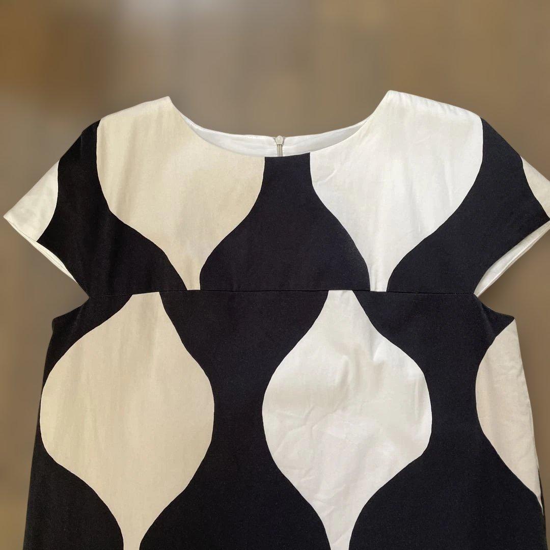 希少　marimekko 半袖 ひざ丈ワンピース サイズ40