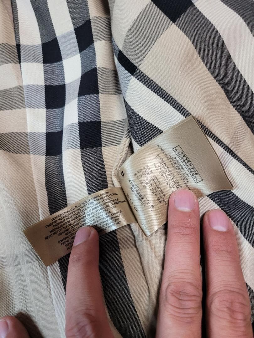 断*中様 【新品】BURBERRY バーバリー　ベージュ トレンチコート チェッ
