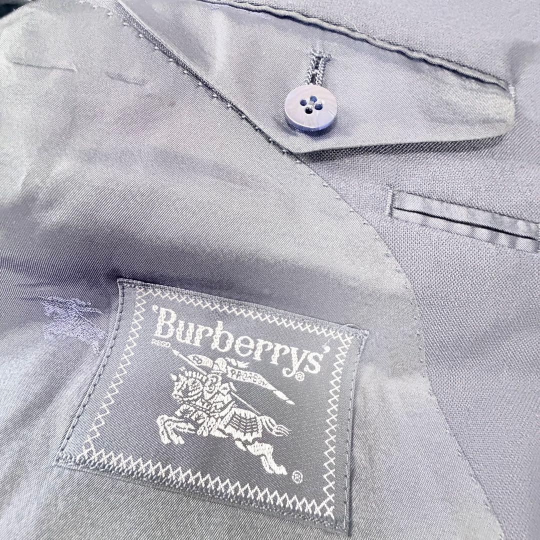 【美品】BURBERRY 紺ブレ 金ボタン　ダブルブレザージャケット※ネーム入り