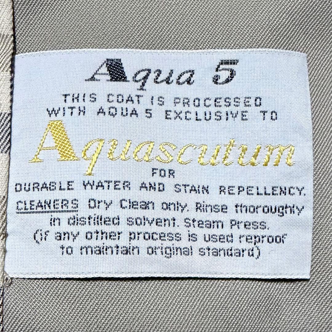 【美品✨希少色 XL】アクアスキュータム ロングトレンチコート Aqua5
