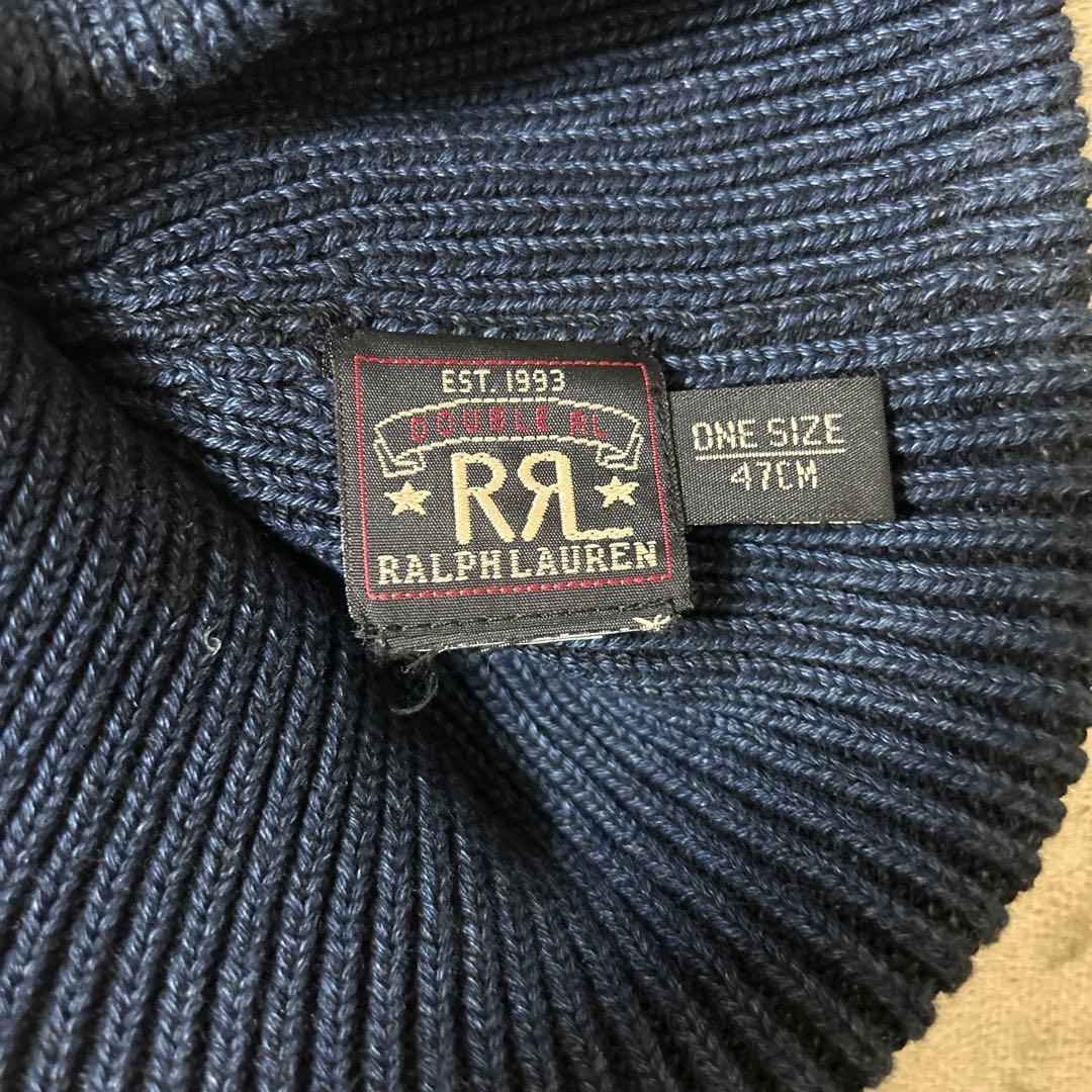 Ralph Lauren DOUBLE RL ニット帽 ネイビー