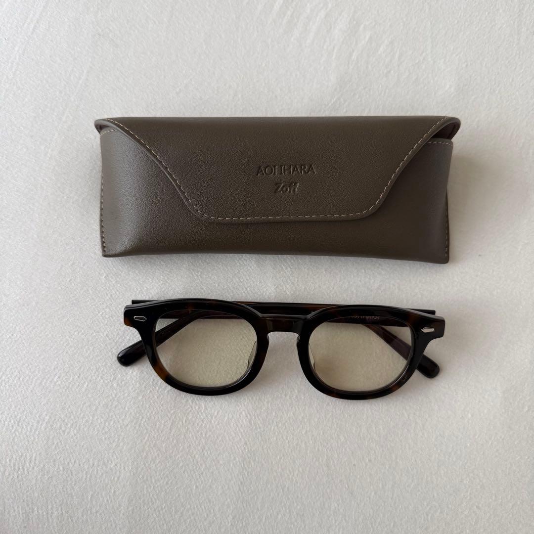 Zoff 伊原葵コラボサングラス　ウェリトン型ベッコウ柄×ブラウン