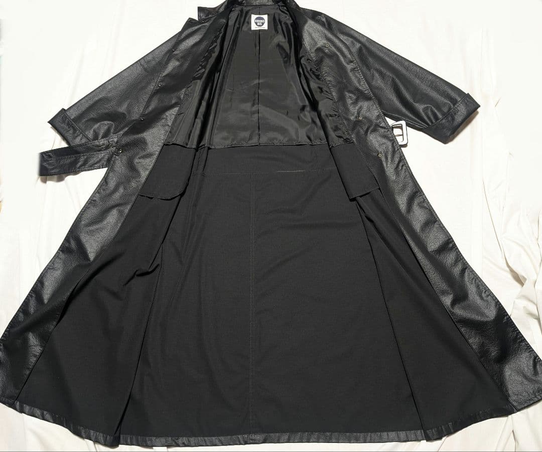 【HIROKO KOSHINO】90s~シワ加工生地ミニマムデザインロングコート