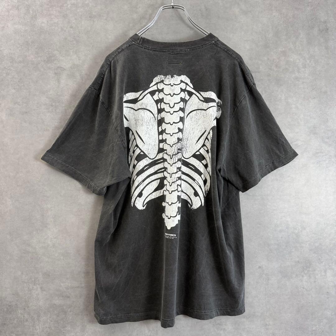 FR2 USED加工 両面プリントTシャツ 墨黒 M