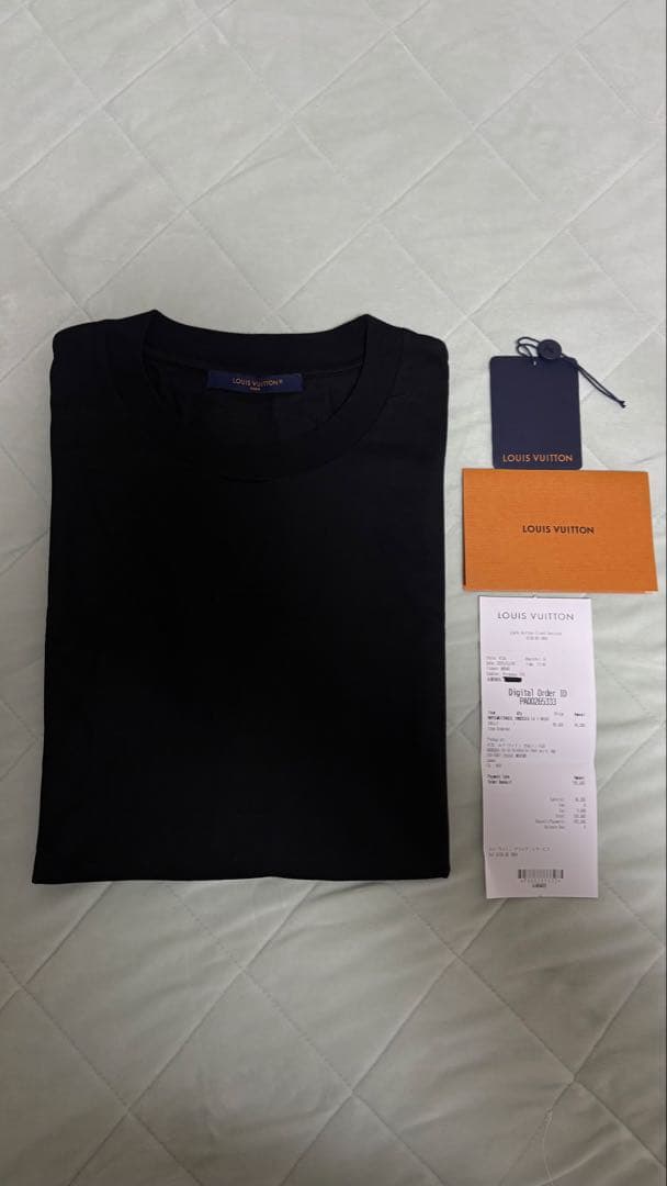 LOUIS VUITTON エンボスLV Tシャツ　ブラック XXL