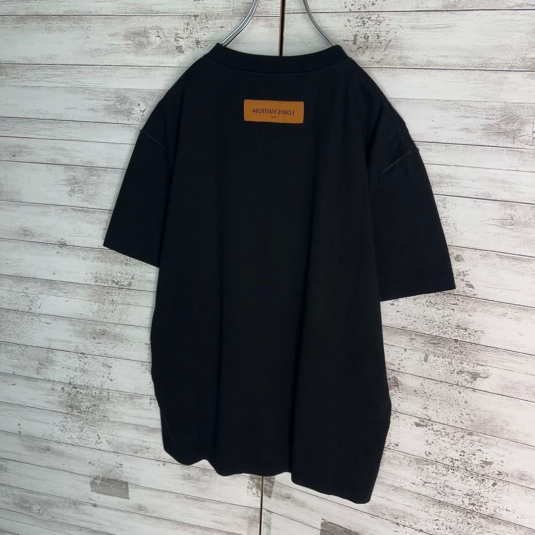 【美品・現行モデル】ルイヴィトン　エンボスLVロゴ インサイドアウトtシャツ　黒