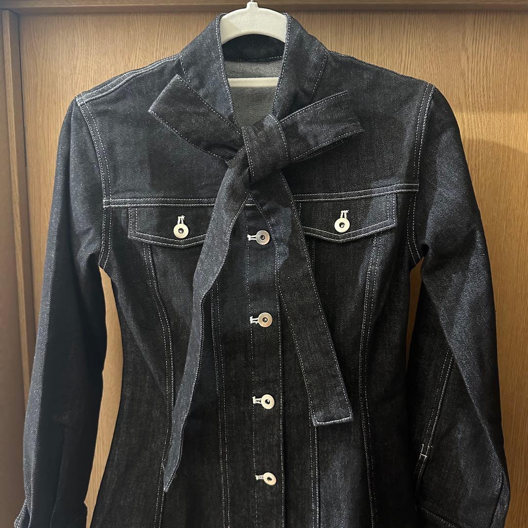 LILY BROWN（リリー ブラウン）ボウタイデニムミニワンピース 新品
