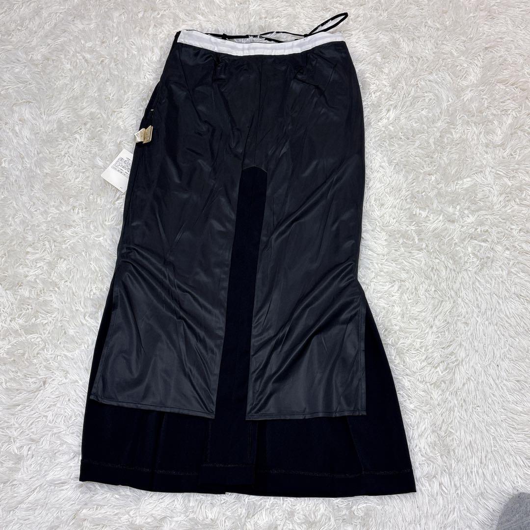 anuke Tuck Long Skirt タックロングスカート 黒 38