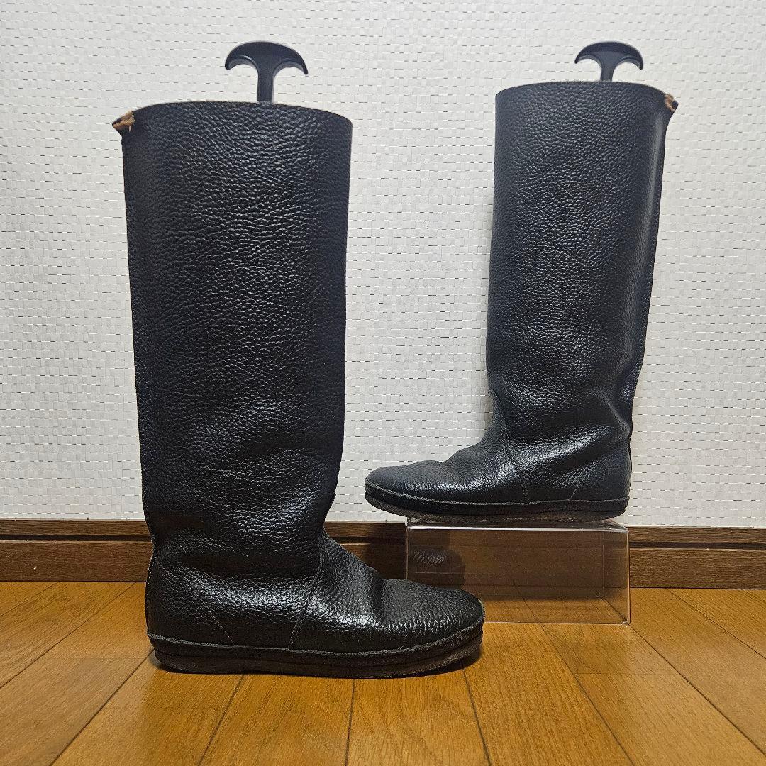 極美品☆ KOOS コース ロングブーツ シボ革 黒 人気