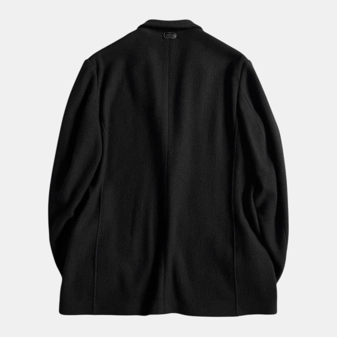 AGNONA カシミヤ ブラックツイード 2Bジャケット 50 アニオナ MEN