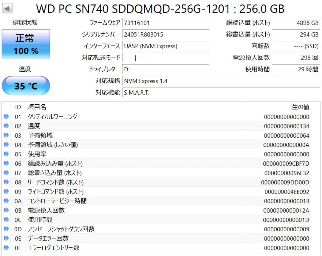 SSD NVMe PCIe 256GB 2枚セット