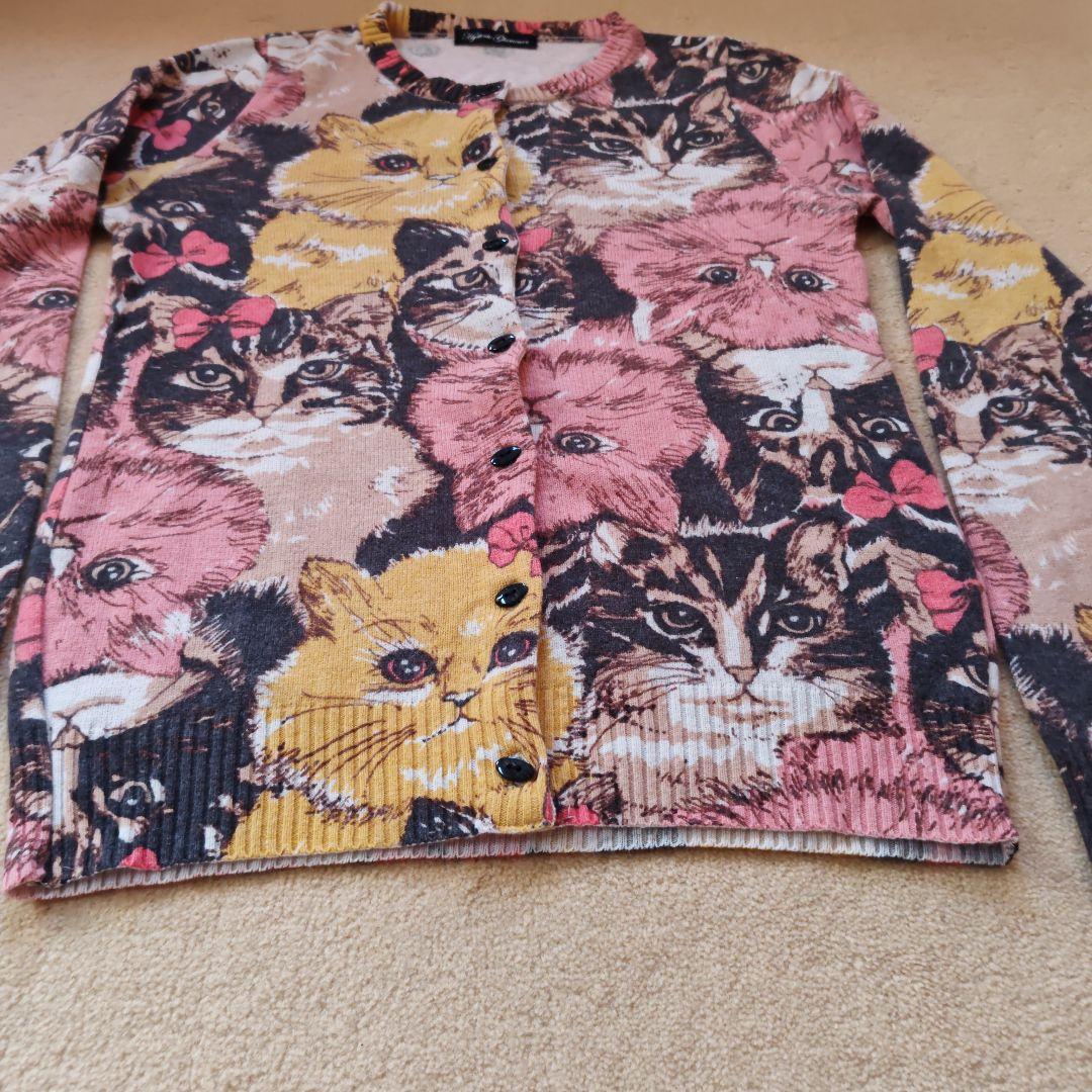 ヒステリックグラマー　カーディガン　キャット　ねこ　ヒス　レトロ