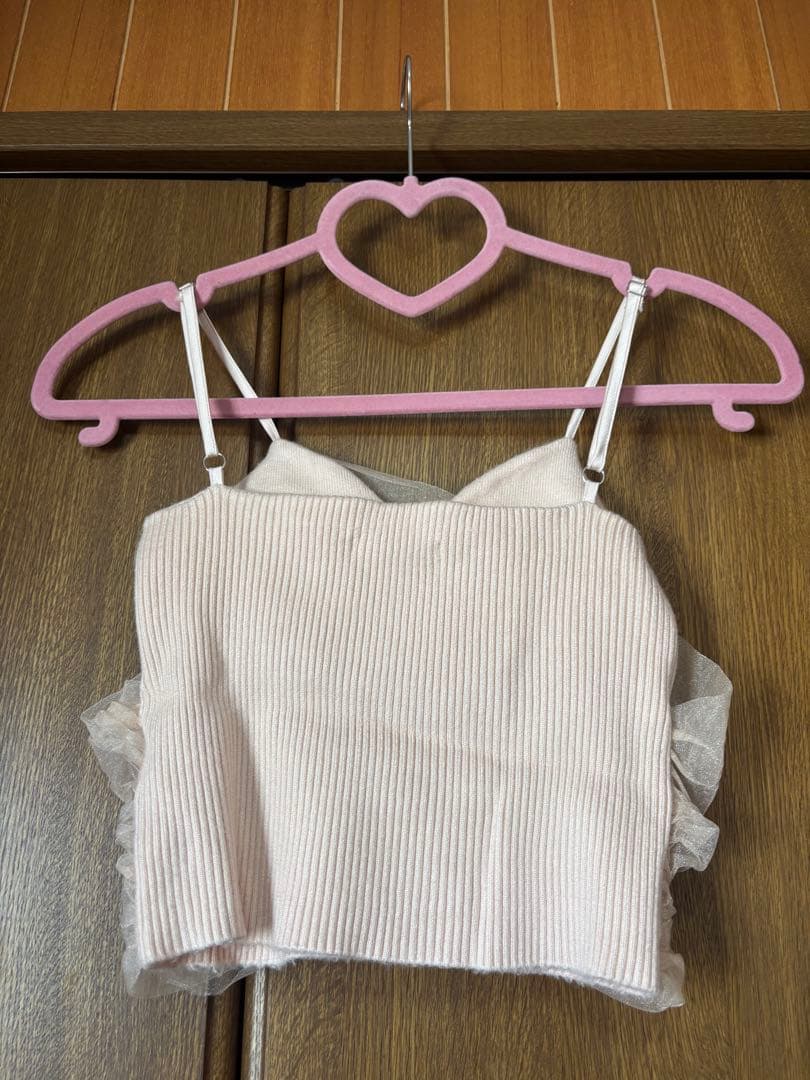 トップス Mmeeme Tulle knit ensemble tops