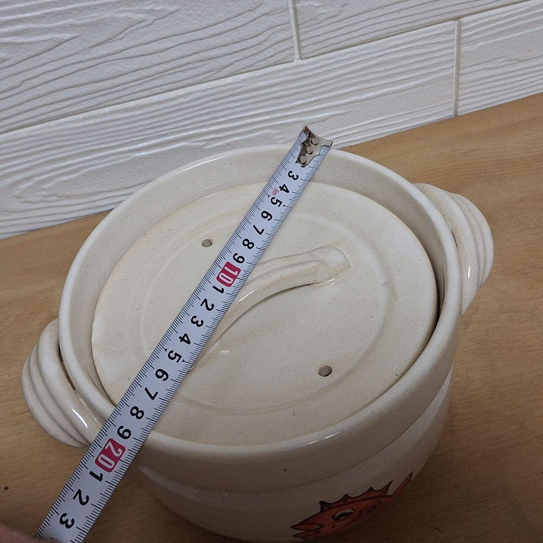 【名店・千年松】愛媛 大三島 炊飯土鍋 鯛の絵付け 二重蓋仕様 1.5〜2合炊き