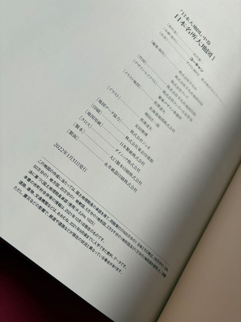 【箱付き美品】日本大地図