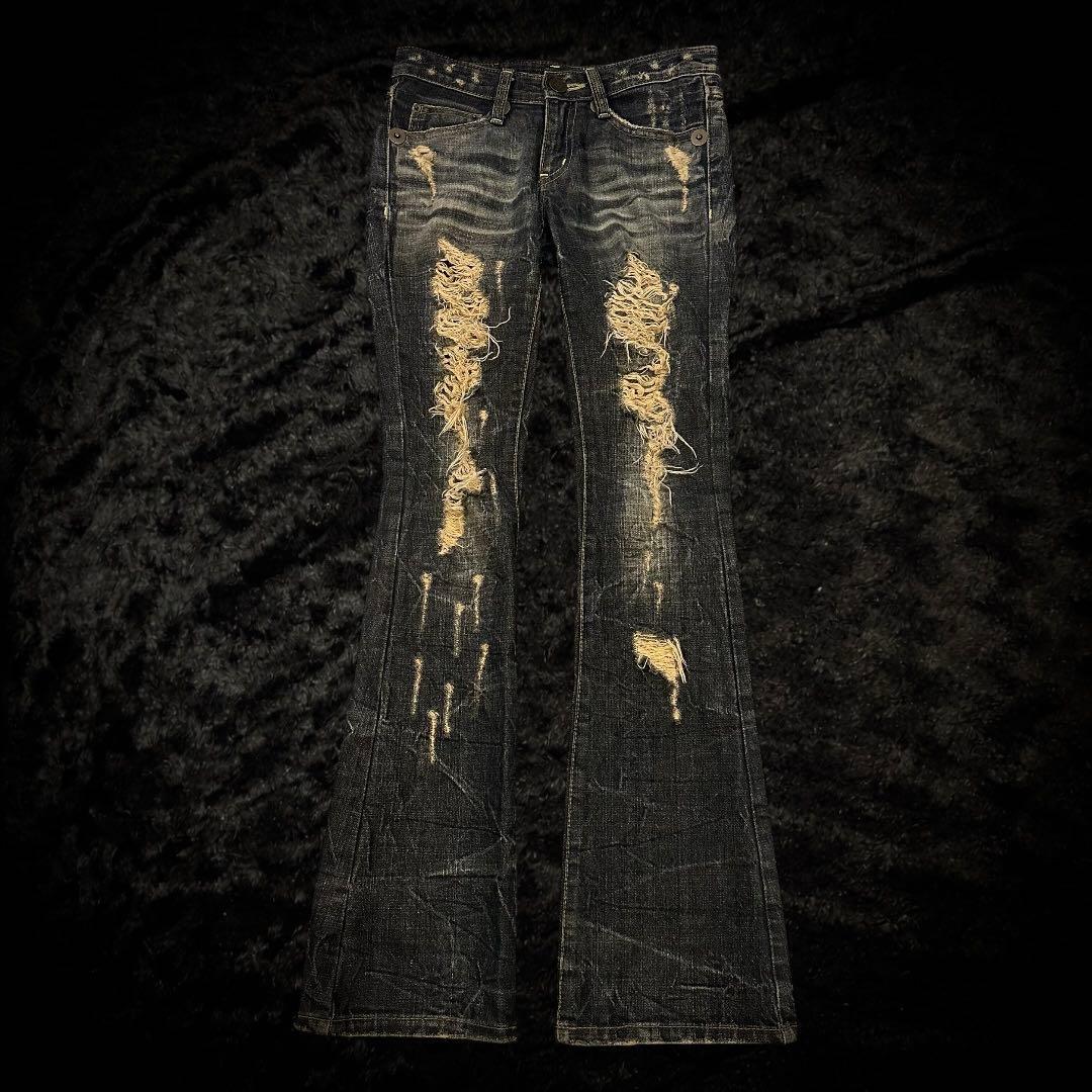 パンツ 00s damage denim kmrii ifsixwasnine lgb