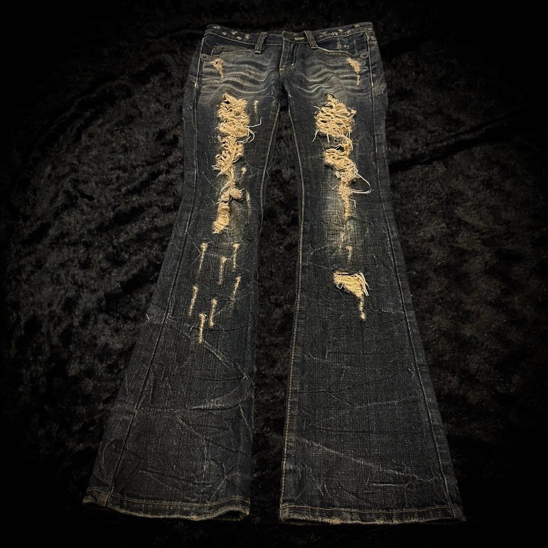 パンツ 00s damage denim kmrii ifsixwasnine lgb