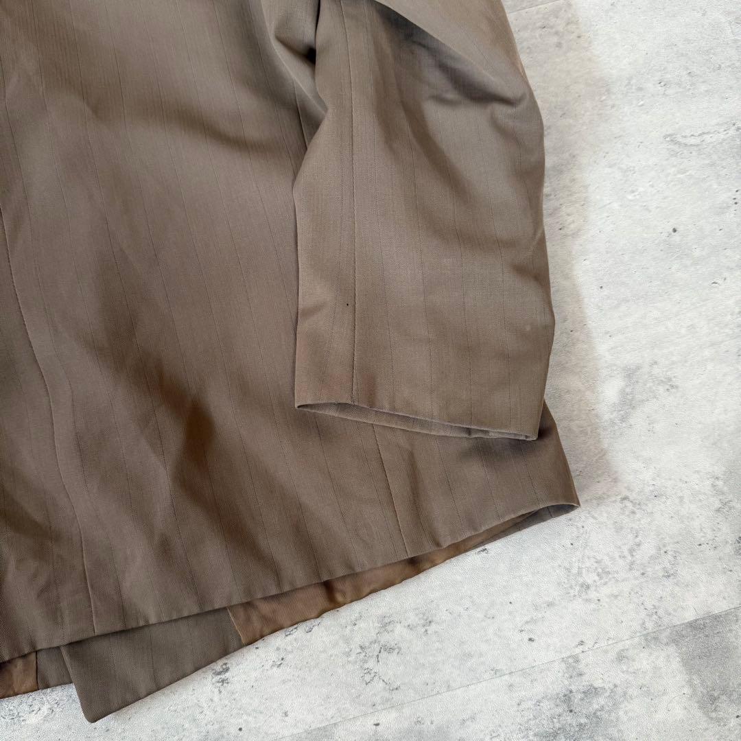 USED VINTAGE セットアップ　ダブル　ブラウン　茶色　ストライプ