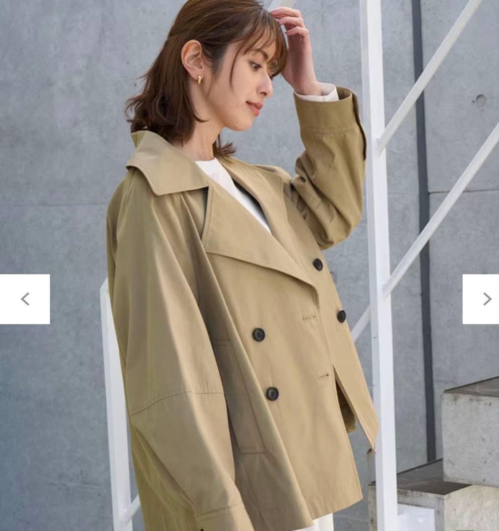 アンフィーロ　ショートトレンチコート　キャメル　S 美品