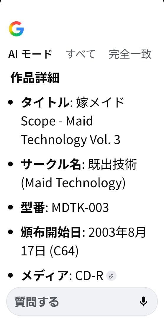 メ*キ様 既出技術　同人音楽サークルCD vol.3