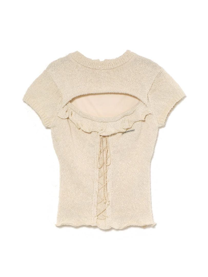 トップス Fleur frill knit tops