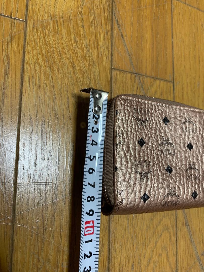 MCM パウダーピンク ピンク　二つ折り財布　アラウンドジップ