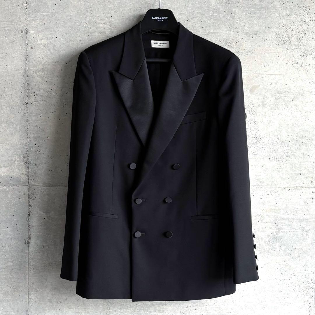 極美品 SAINT LAURENT PARIS スモーキングジャケット 50