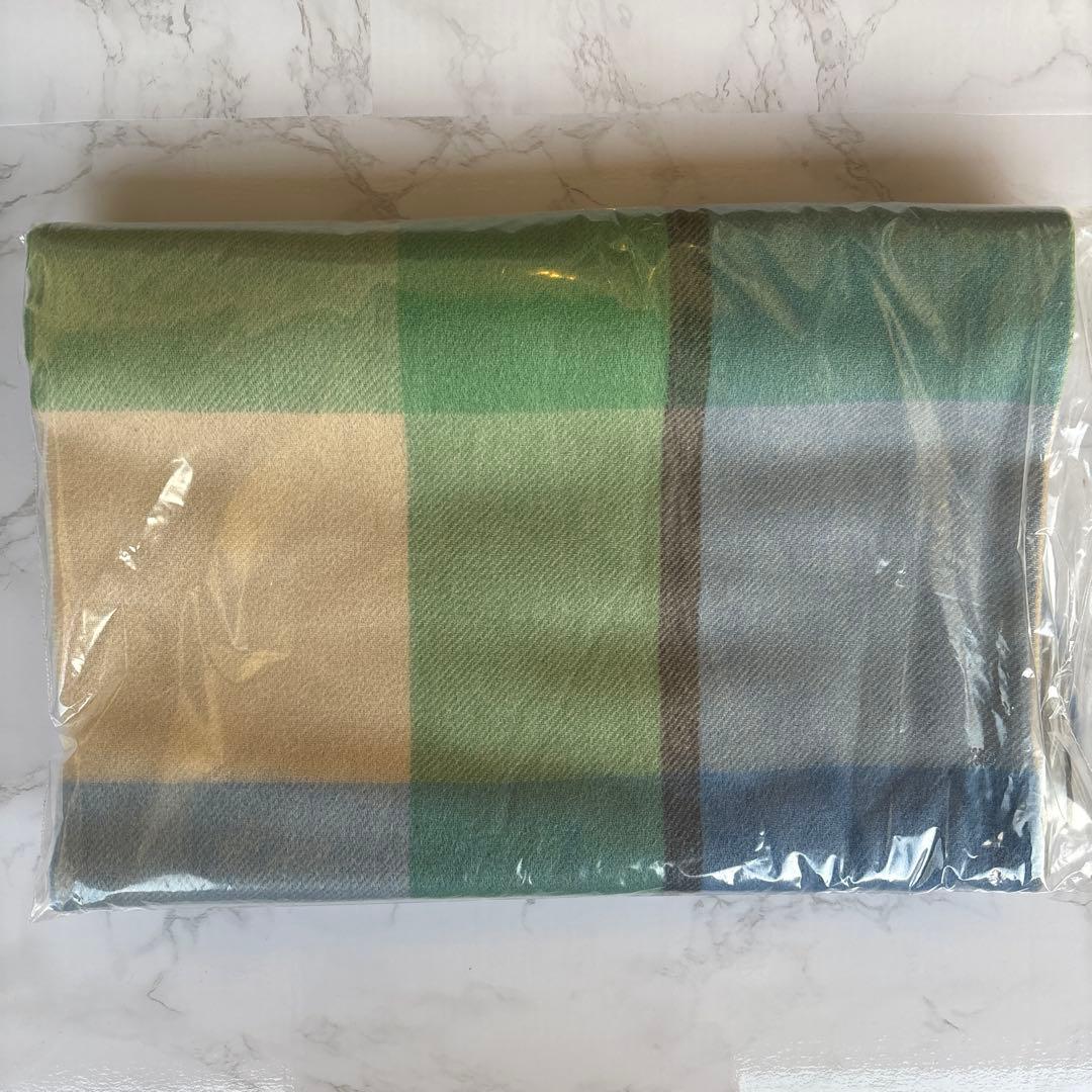 新品☆Joshua Ellis ジョシュアエリス カシミア　大判ストール　ブルー