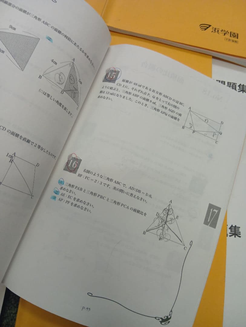 浜学園小5算数　最高レベル問題集　2022年度版　中古