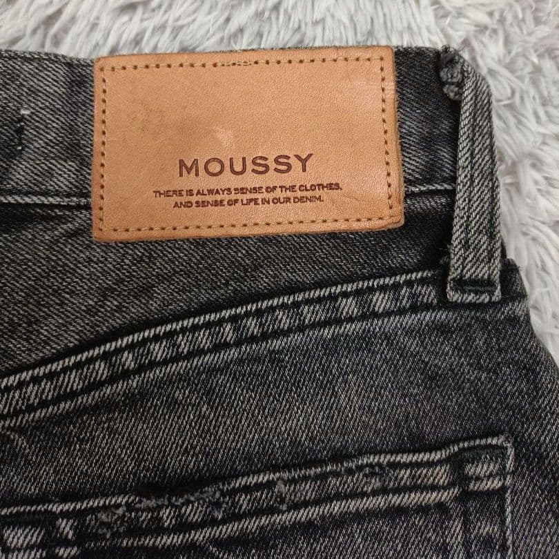 MOUSSY マウジー MVS BLACK FLARE デニムパンツ ブラック