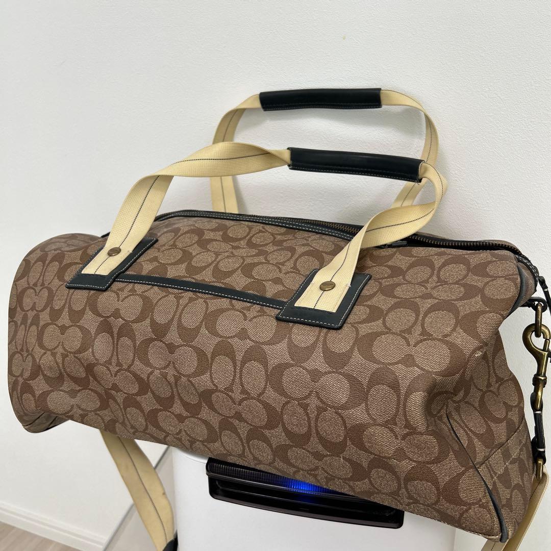 COACH コーチ ボストンバッグ PVC 2way 大容量 旅行