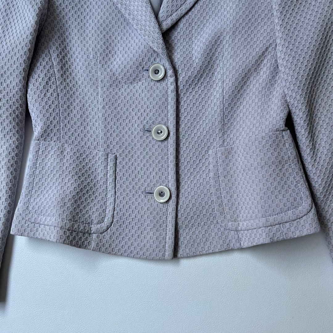 美品　Miss Chloe ミスクロエ　シングルジャケット　総柄　ラベンダー
