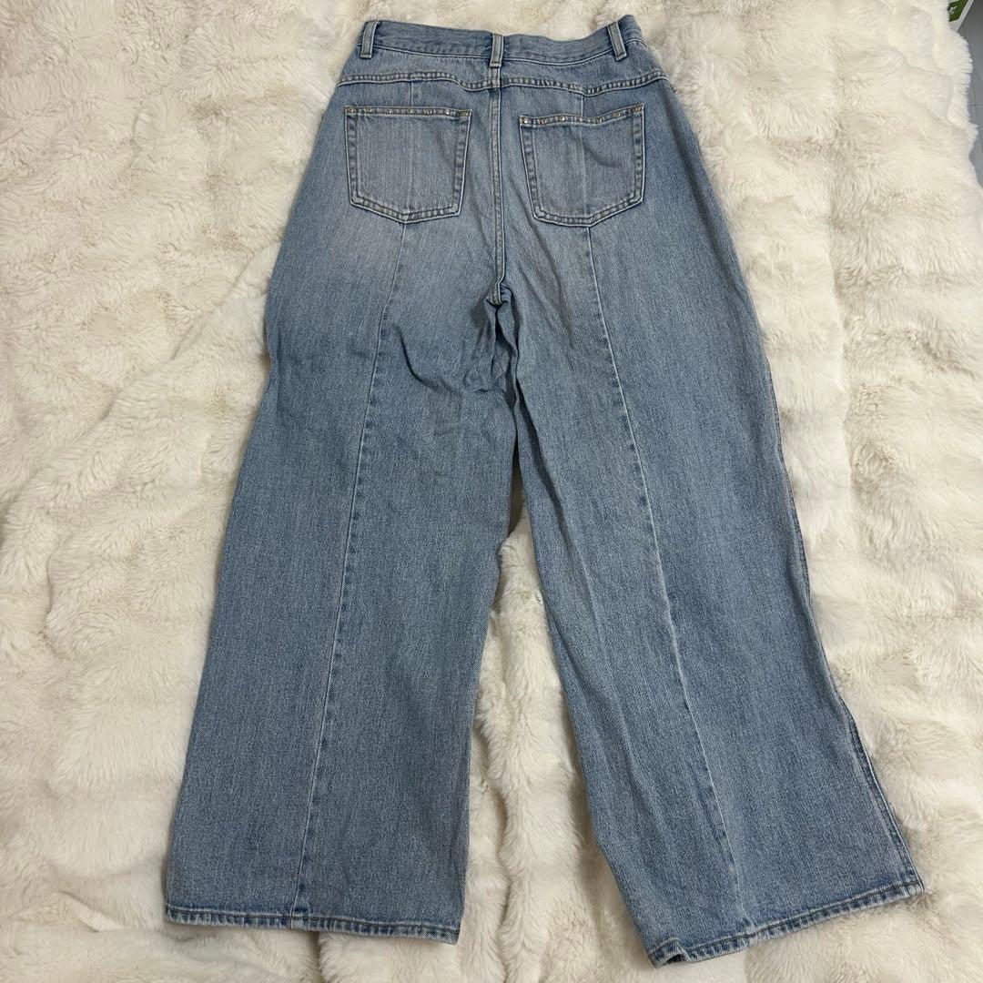 【本日限定値下げ】美品LILY BROWN ビジュースタッズワイドデニムパンツ