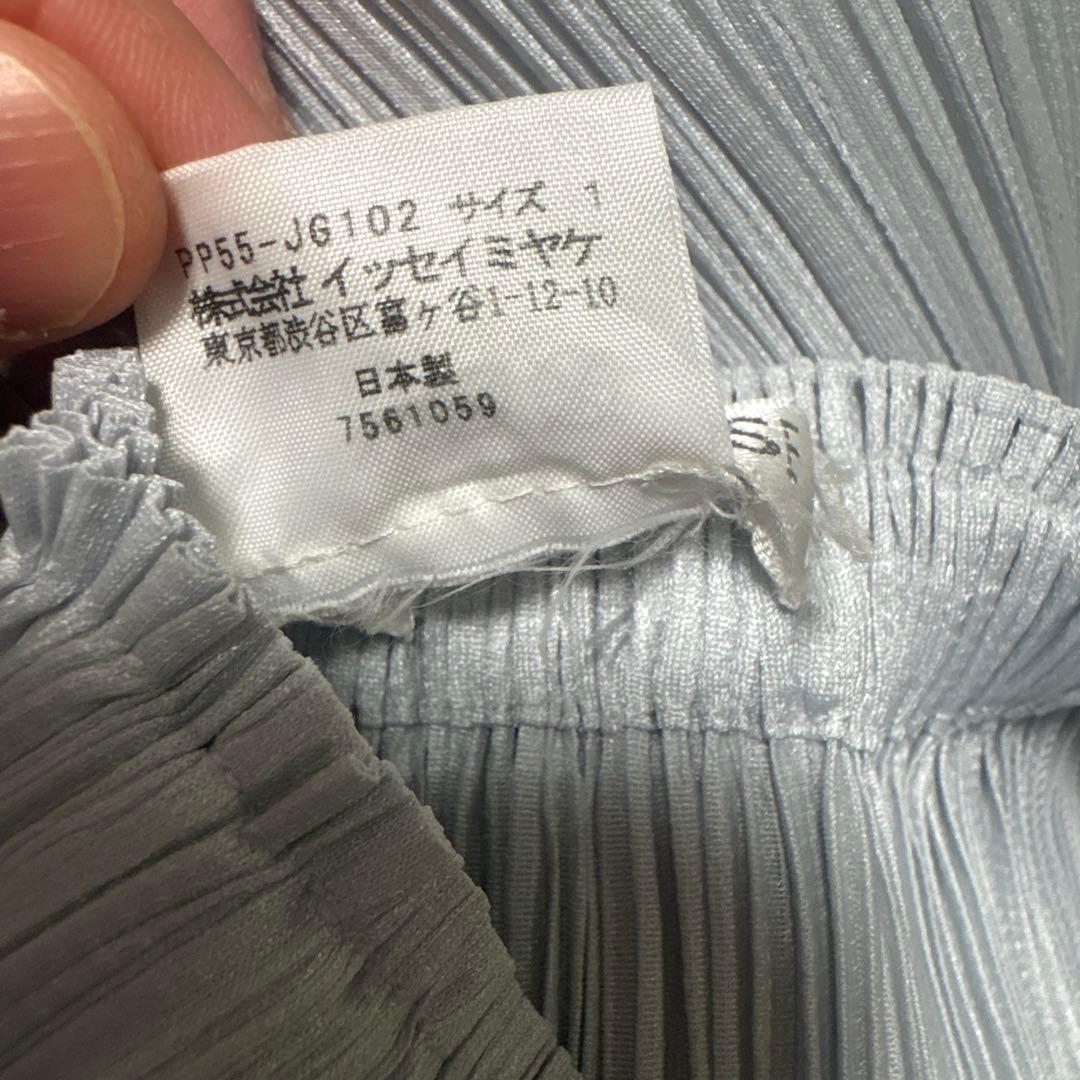 【PLEATS PLEASE】イッセイミヤケ　プリーツスカート　ライトグレー　M