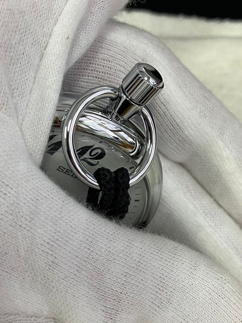 SEIKO 懐中時計 7C21 シルバー 取扱説明書付き