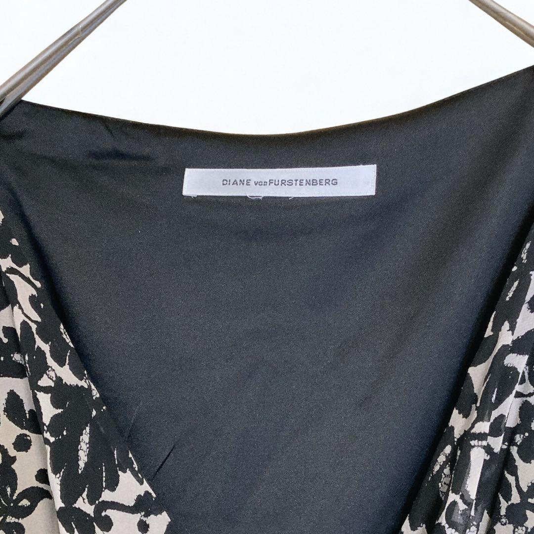 Diane von Furstenburg 100％シルク 花柄 ひざ丈ワンピ
