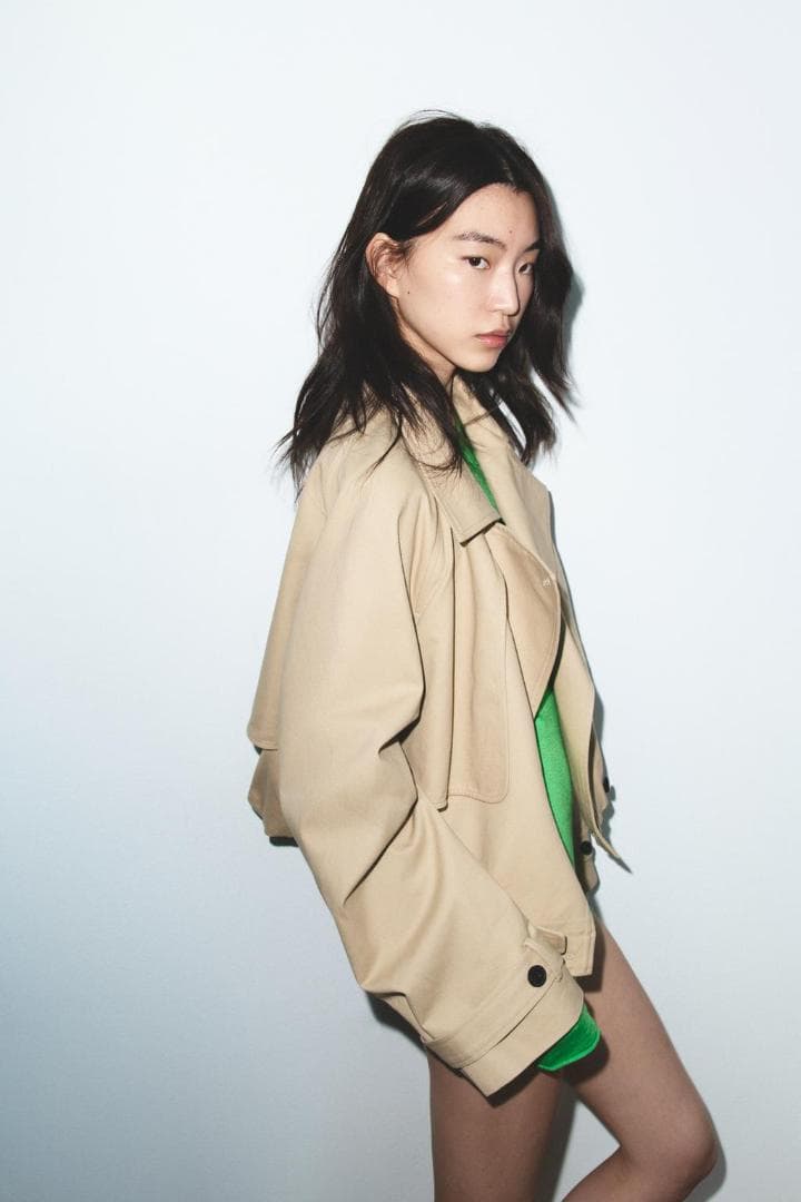 na0＊　新品‼ ZARA ショートバルーントレンチコート コムギ色 XS