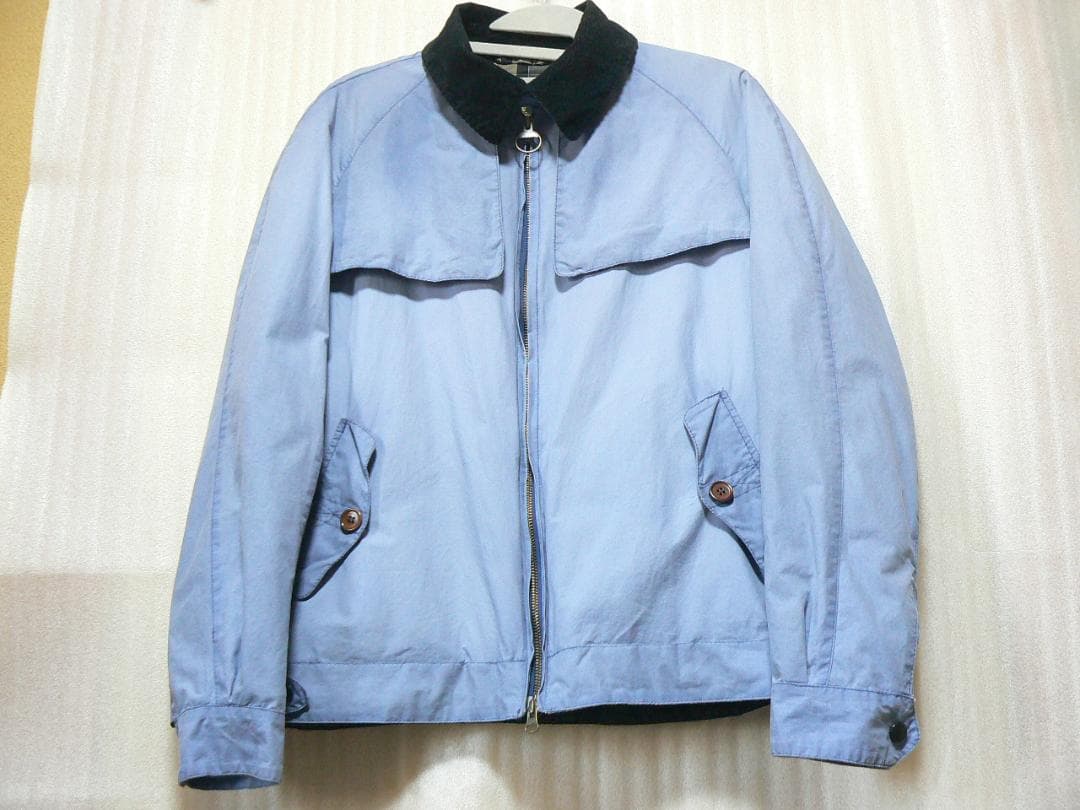 バブアー　BARBOUR×TOKITOライトブルー コーデュロイ襟 ジャケット