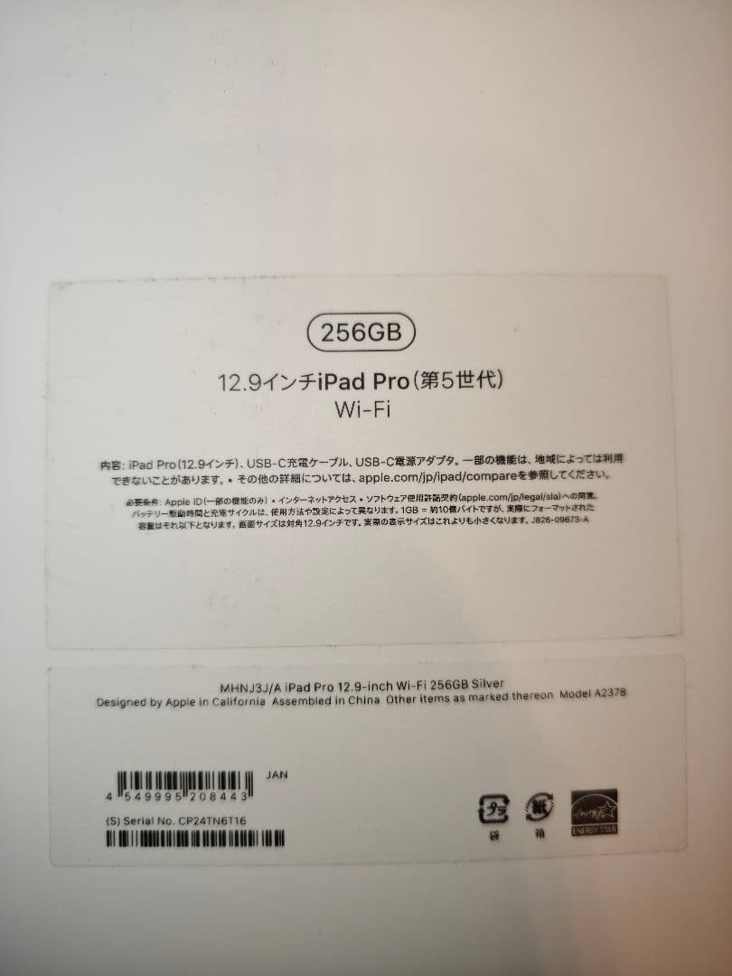 iPad pro 第5世代 12.9インチ シルバー+applePencil