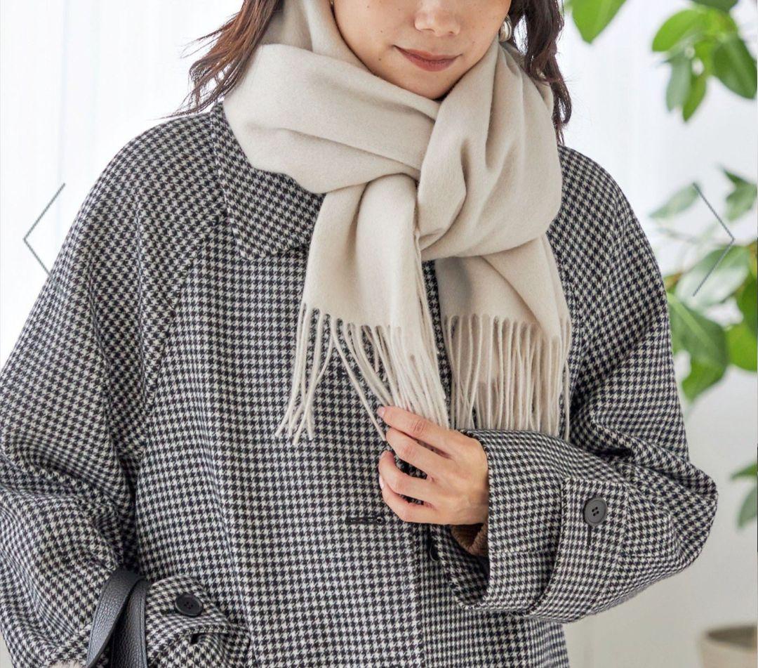 【新品】SHIPS カシミヤ混ストール ウォッシャブル